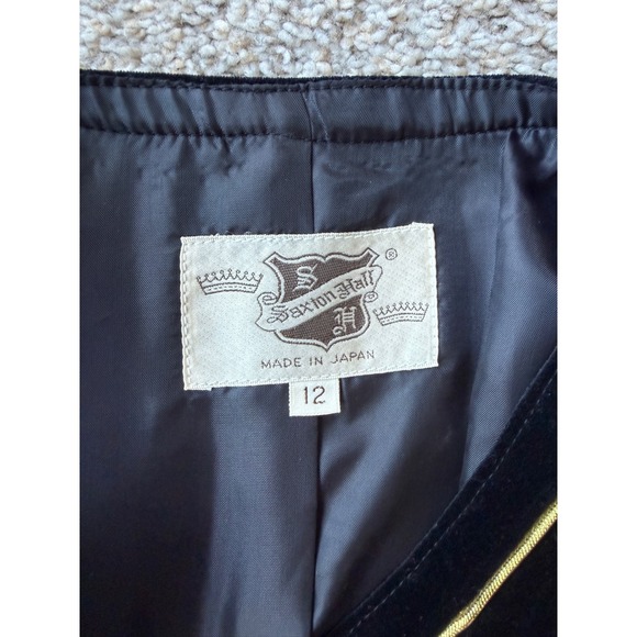 VTG 80s Saxton Hall Velvet Jacket blazer rose Bohemian made in Japan sz M - Picture 4 of 12